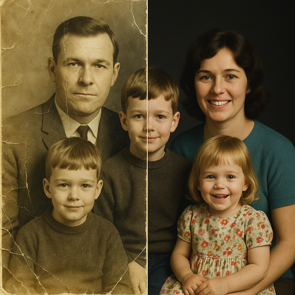 Before and after photo restoration