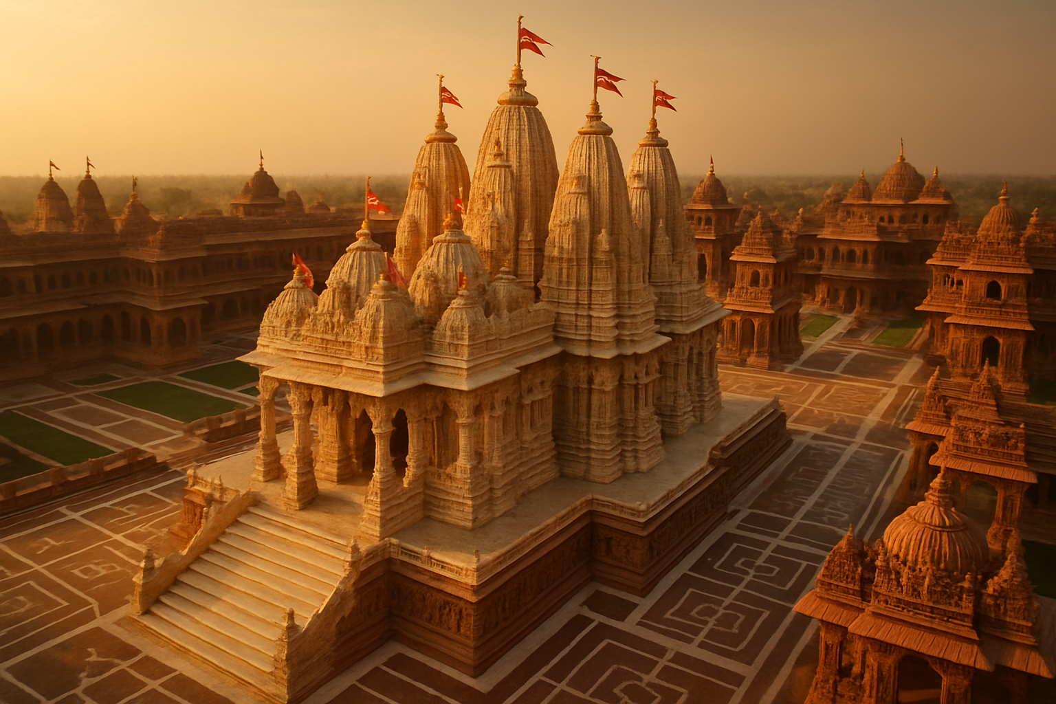 Temple at golden hour